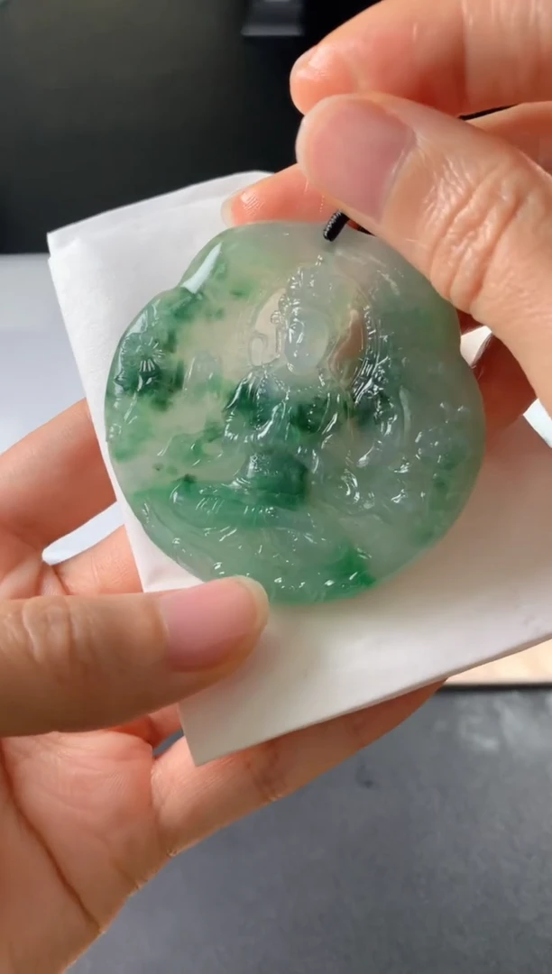 定制翡翠未镶嵌栀*粥毛货抛光
