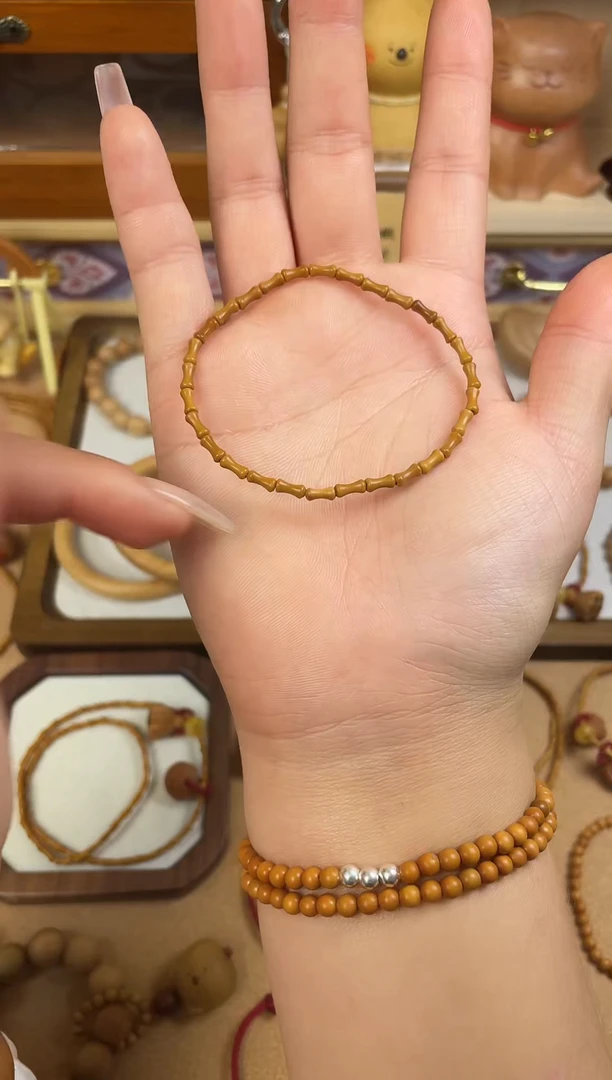 桃核竹节素款单圈一物一拍