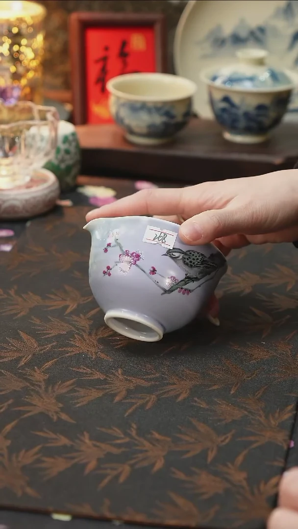 杯景德镇陶瓷杯碗柴烧多人