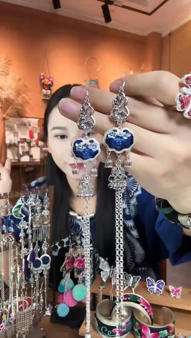 刺绣纯手工民族风耳环