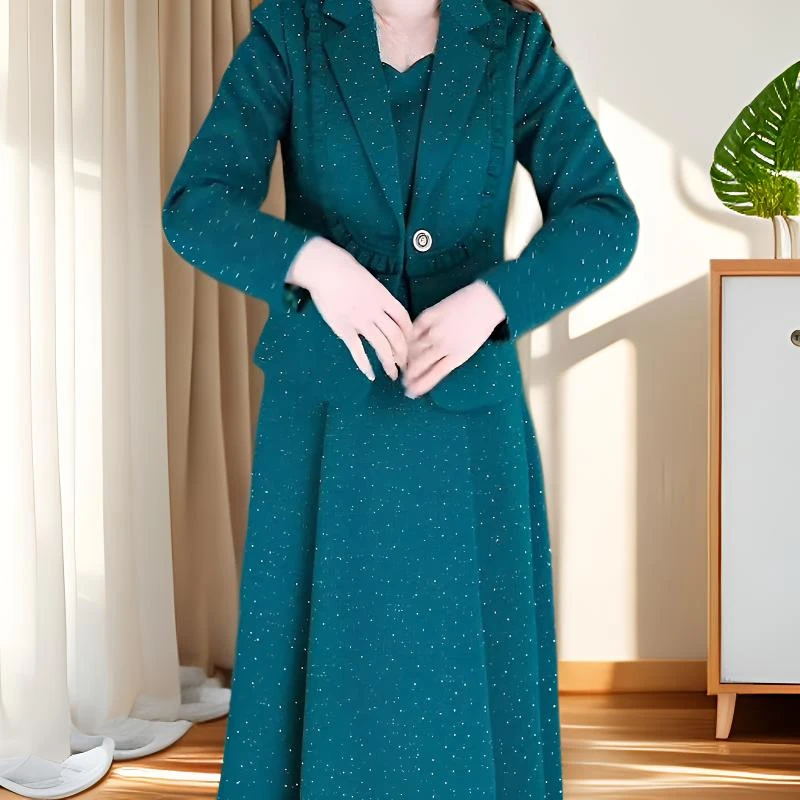 【外套加连衣裙】高档气质外套连衣裙女两件套2025秋季新款洋气减龄