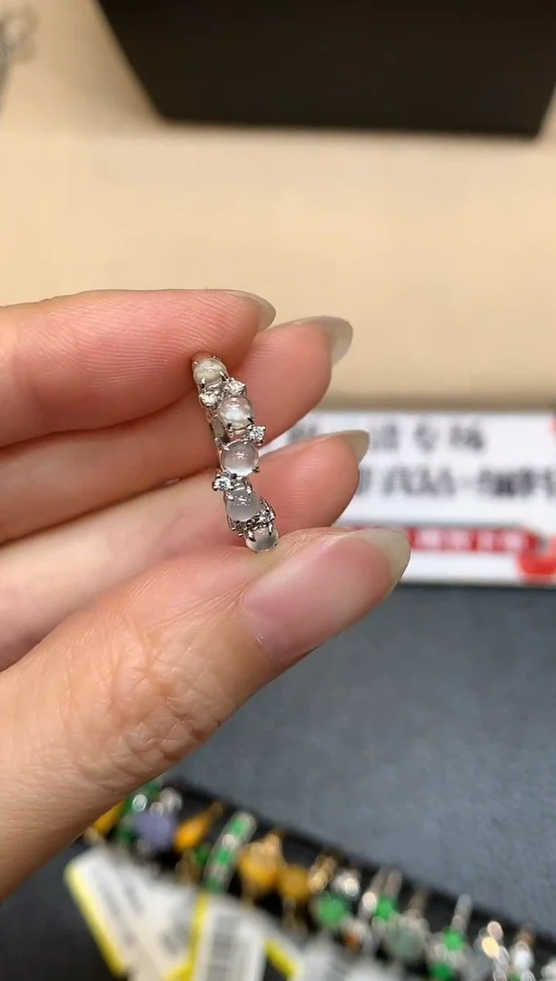 18K金镶嵌戒指翡翠5【无鉴赏期】蛋面【无服务费