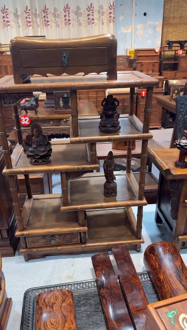 木花梨 竹节小博古架