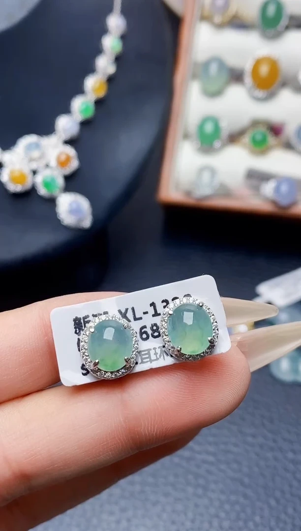 银S925镶嵌戒指翡翠2188