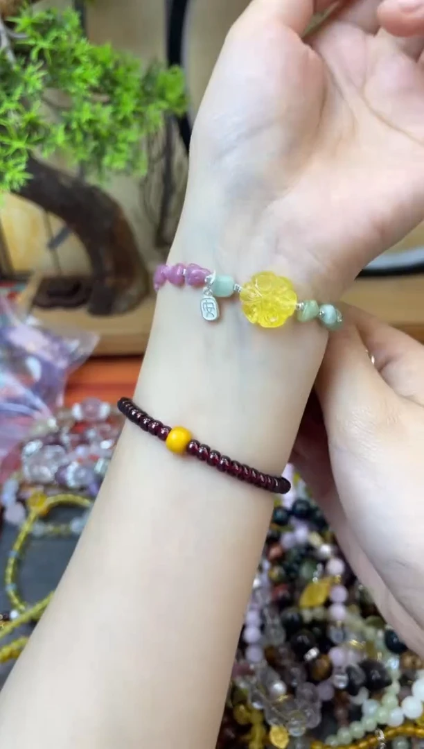 【闪购商品】碧玺手链银S925镶嵌265手串