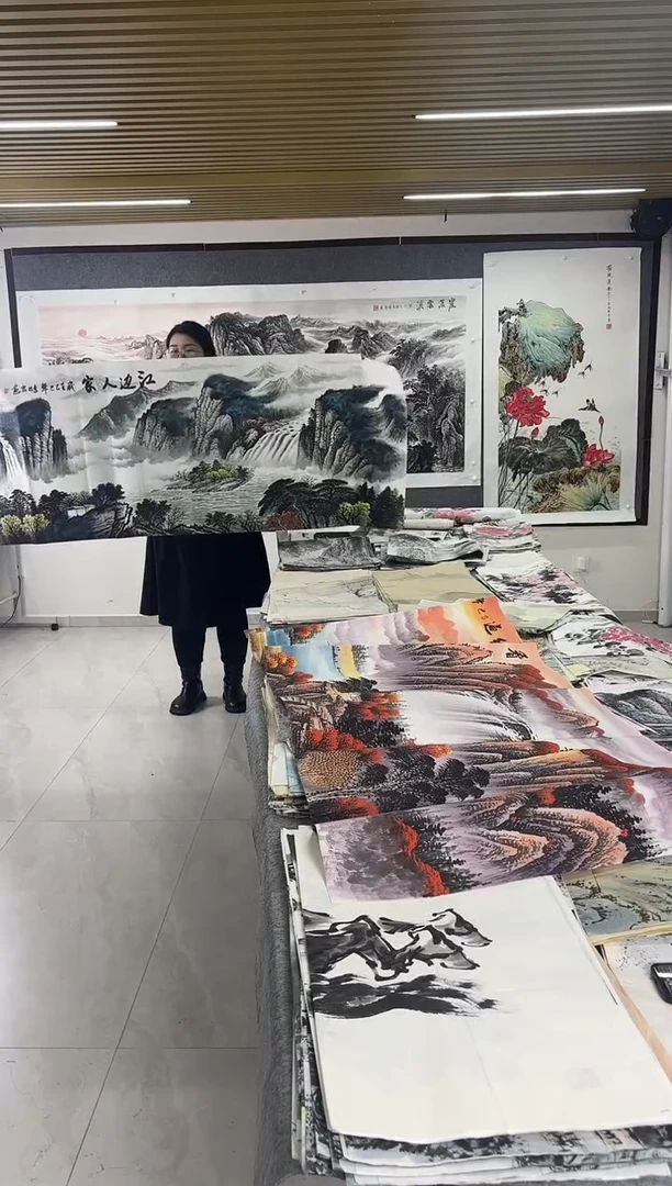 国画丹青专属福利-李林宏六尺山水带联网证书