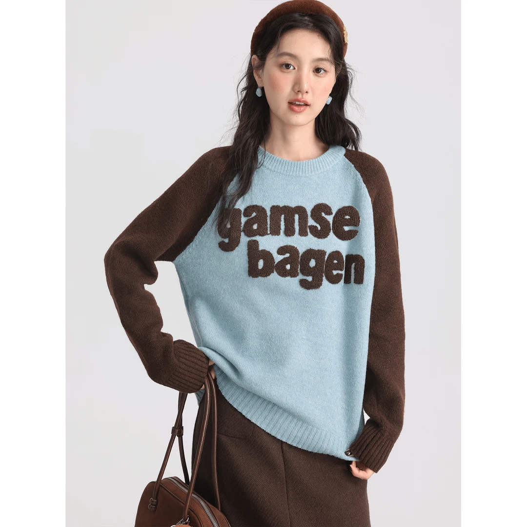 爱蔷薇大码毛巾绣毛衣女款2024新款秋冬季上衣打底针织衫GT75317