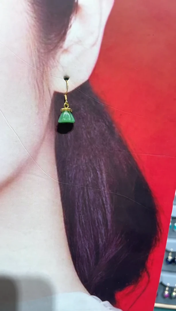 【闪购商品】和田玉耳饰14K金镶嵌时尚耳饰111