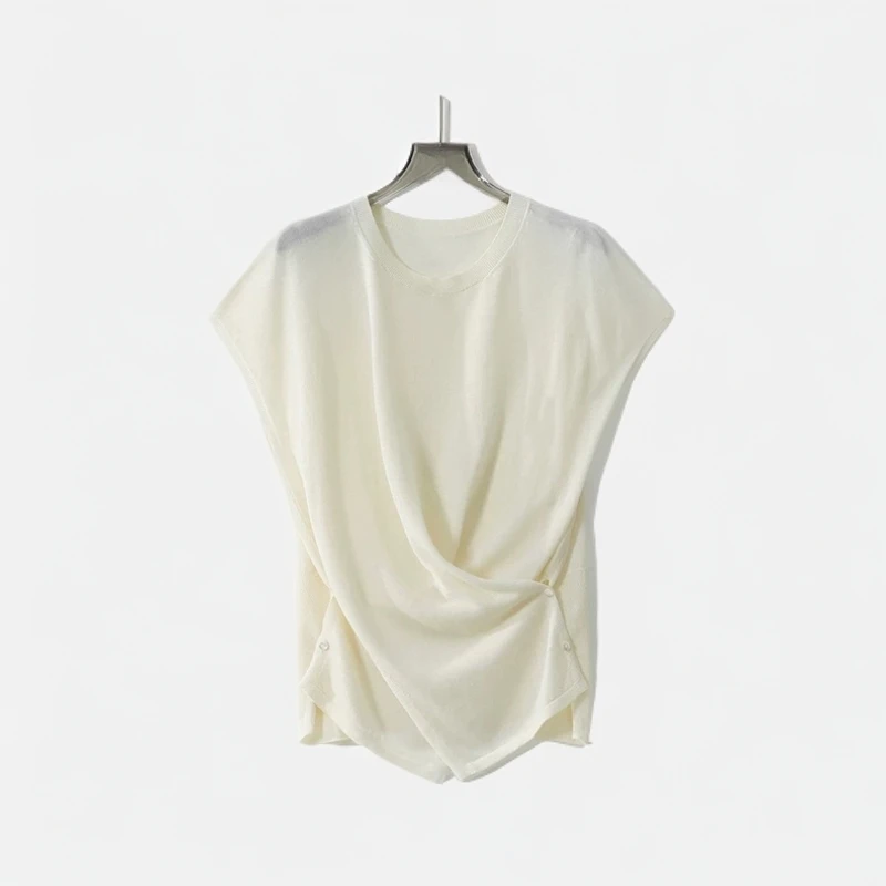 捡漏孤品【小蛮腰】设计感桑蚕丝混纺绵羊毛材质垂坠百搭显瘦针织衫