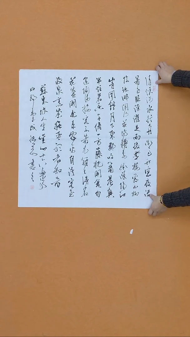 书法成德刚 江苏盐城 68*68 四平尺 十六乐事