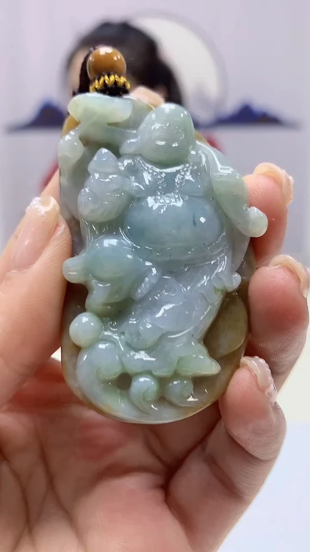 【闪购商品】定制翡翠未镶嵌4902ms-毛货佛公119