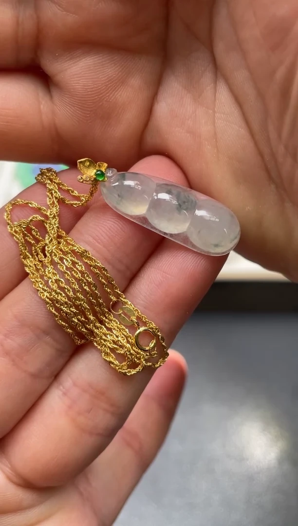 【闪购商品】翡翠颈饰18K金镶嵌66.........