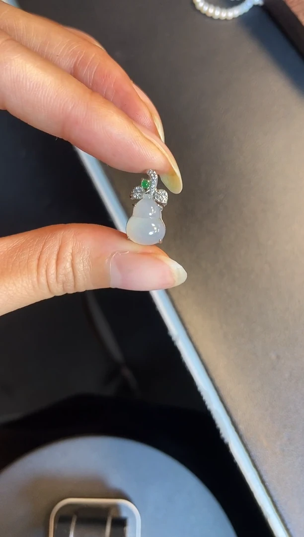 吊坠(不含链)银S925镶嵌翡翠1