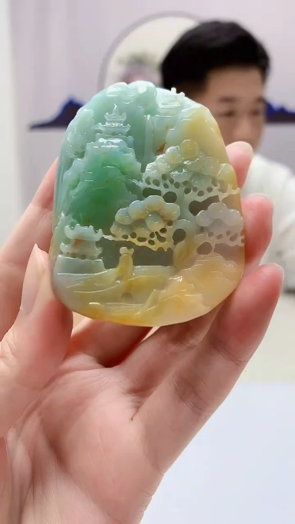 定制翡翠未镶嵌4917zm-毛货挂件20山水