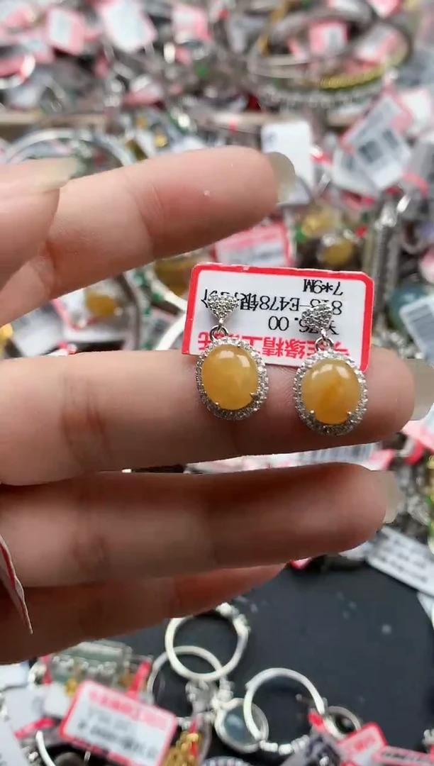 银S925镶嵌戒指翡翠天然A货缅甸翡翠