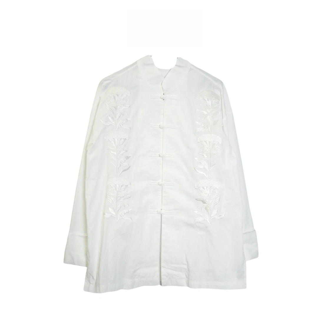 101【鸡冠花】盘扣刺绣上衣6037