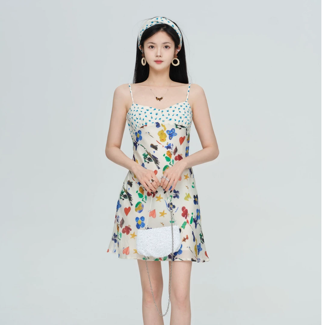 星野漫游/cosheng小个子连衣裙白色洋气衣服女百搭欧若风