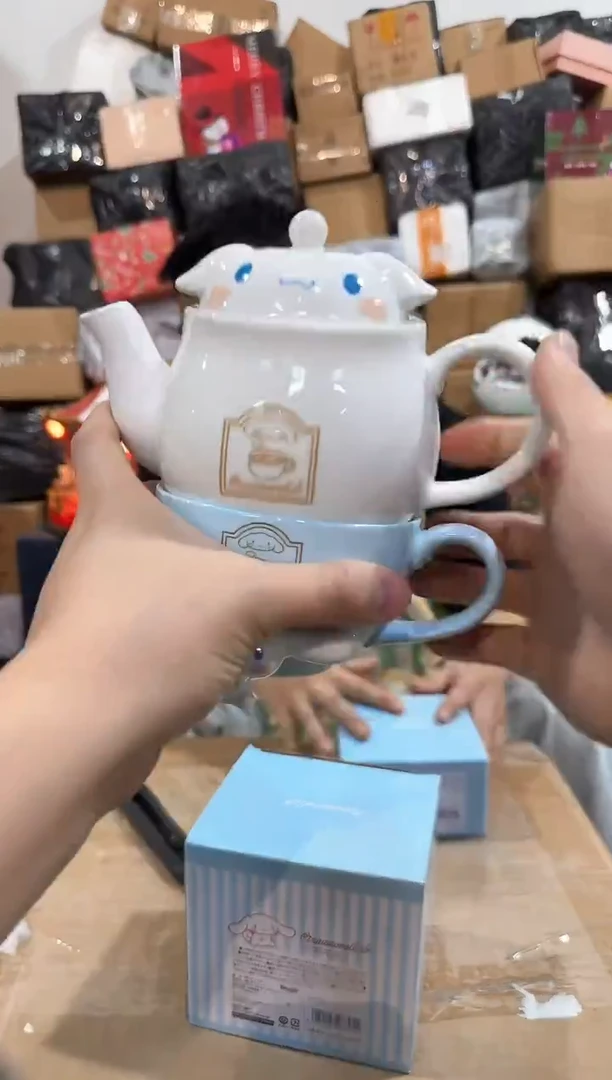 瓷片原盒玉桂狗一壶一杯