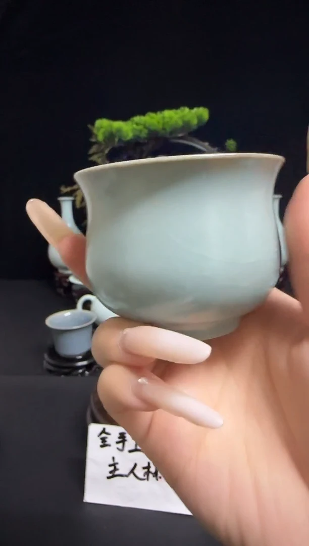 杯子原产地仿古釉美人杯