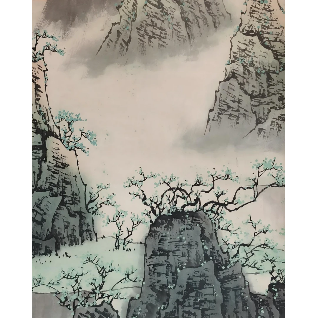 【辽拍】V240607-1-68《山水》（2.8平尺）纸本立轴 yy1211t