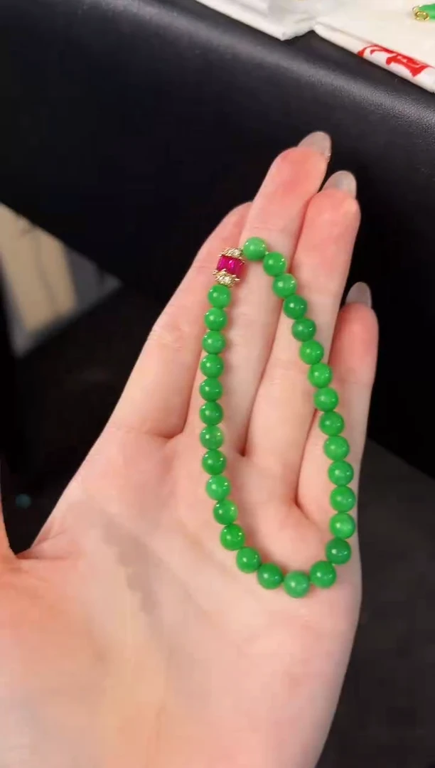 【闪购商品】翡翠手链未镶嵌缅料A货/支持复检/一件