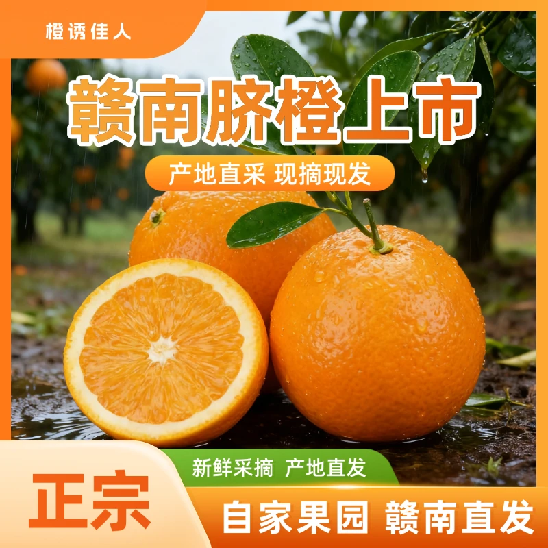 【产地直发】赣南脐橙江西赣州橙子正宗新鲜应季孕妇水果现摘甜脐橙