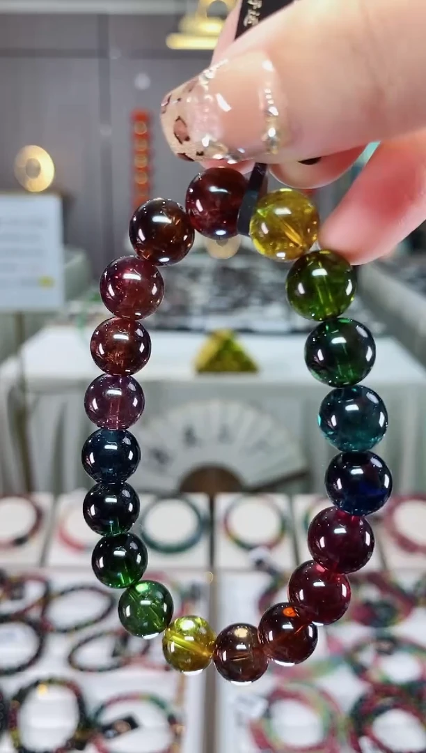 收藏级老矿碧玺净体单圈手串10mm+未镶嵌碧玺dan一物一证