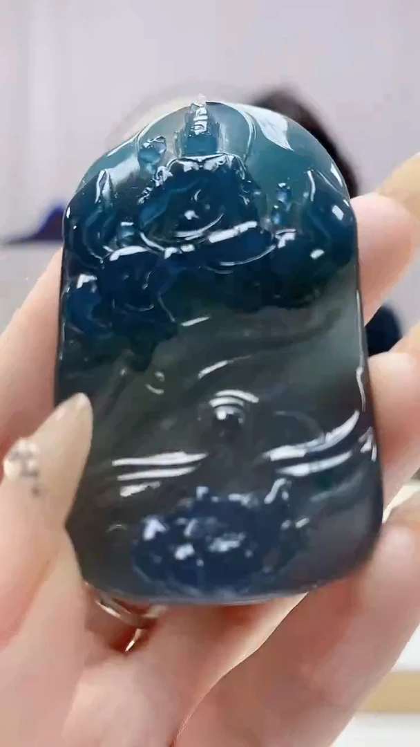 未镶嵌定制翡翠5145DD-毛货挂件180