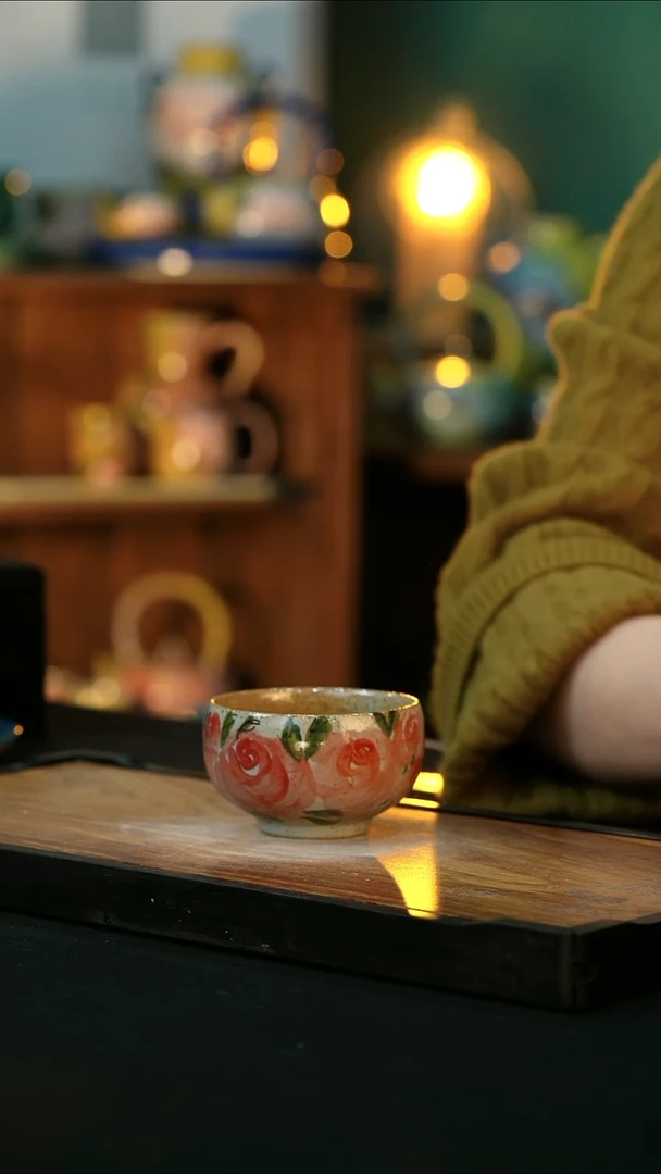 【闪购商品】杯手绘心瓷陶瓷浮力