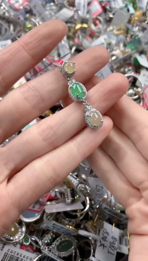 银S925镶嵌戒指翡翠9999-----3