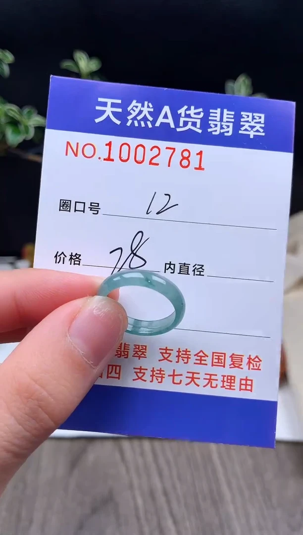 未镶嵌戒指翡翠12#