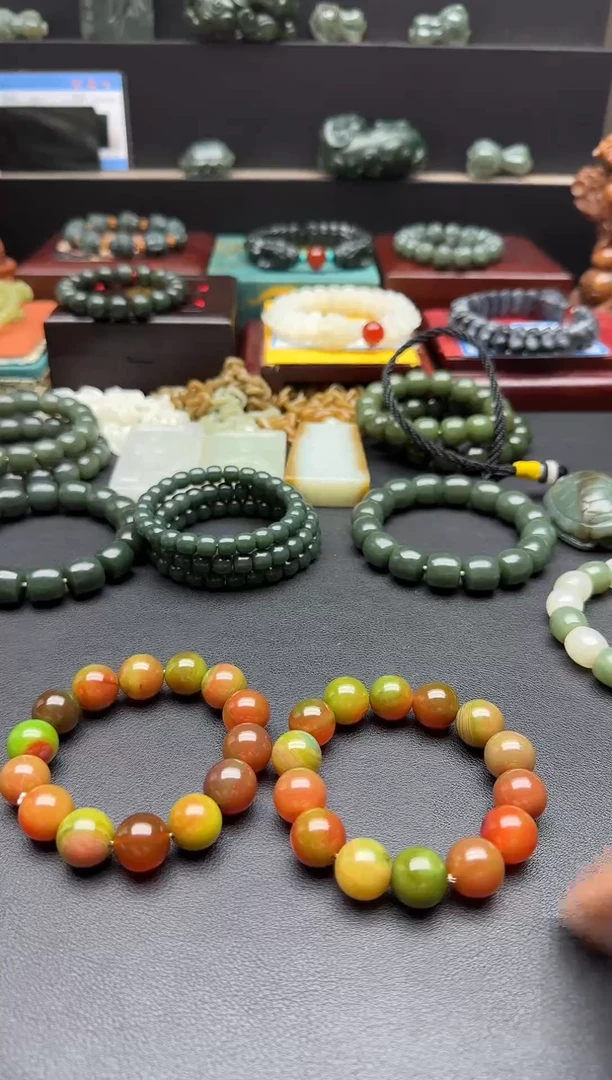 未镶嵌手链玛瑙/玉髓盐源玛瑙卡14M手串