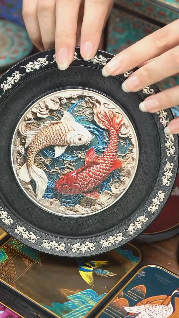 壹藏贰宝双鱼小壶承