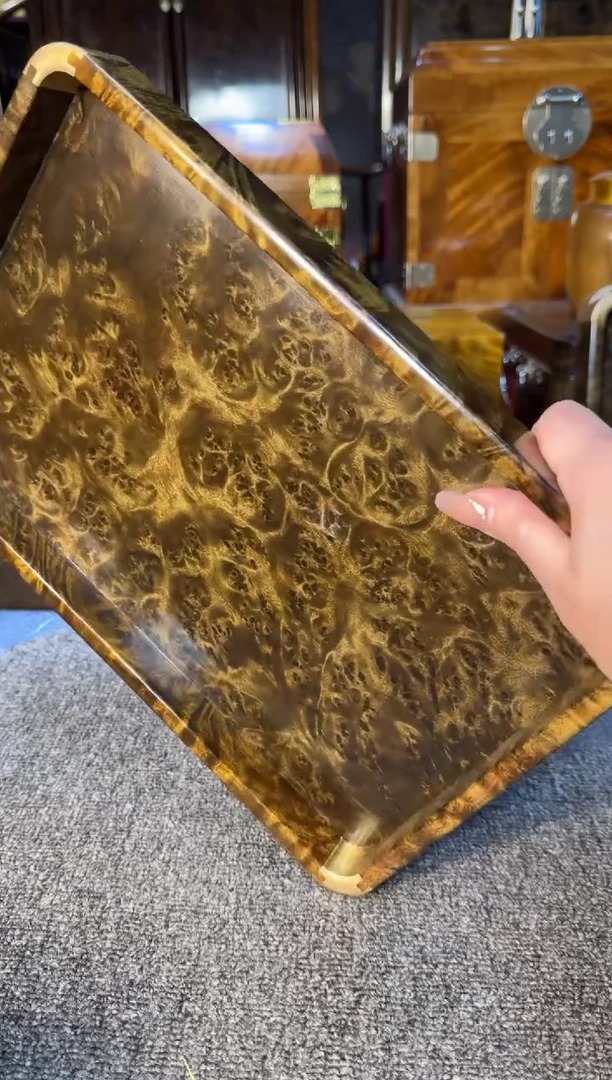 【闪购商品】乌木类成套家具精品阴沉乌木托盘Y13