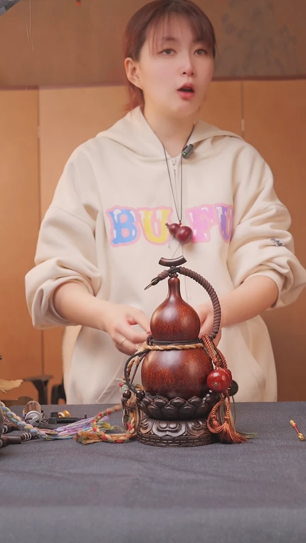 1238号链接精品大漆葫芦现货现发[一物一拍]不包含莲花底座