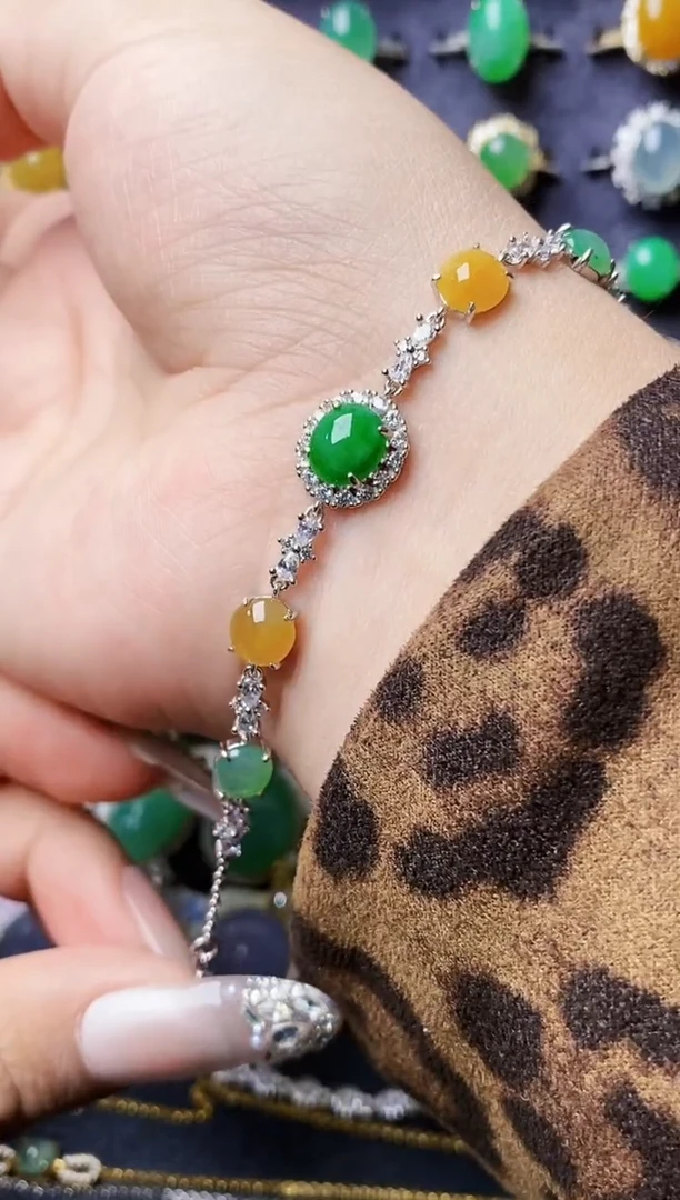 银S925镶嵌戒指翡翠4371