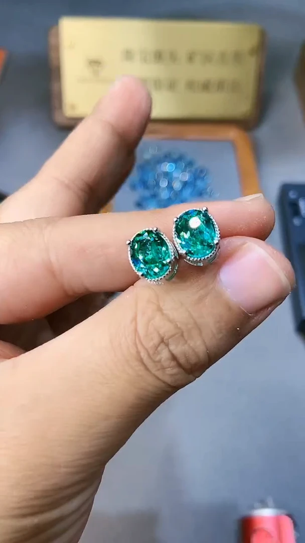 【闪购商品】托帕石耳饰银S925镶嵌321