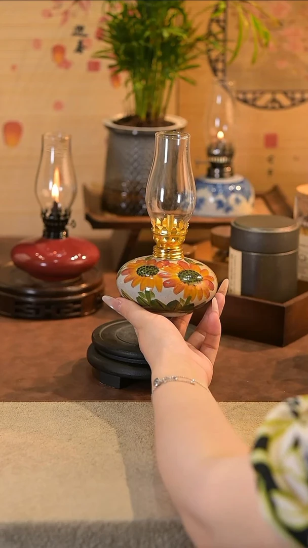 景德镇陶瓷油灯摆件