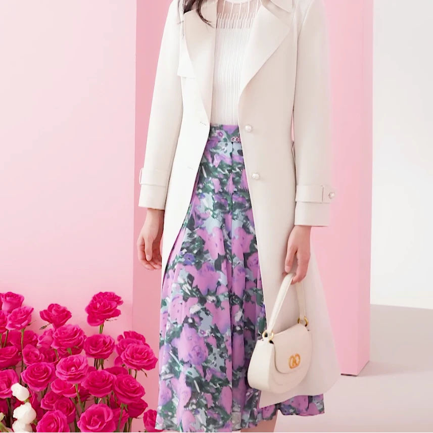 珂莱蒂尔【专柜】四面有显瘦半身裙女装半身裙修身气质半裙