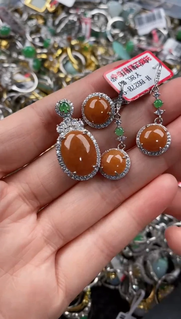 银S925镶嵌戒指翡翠777   10