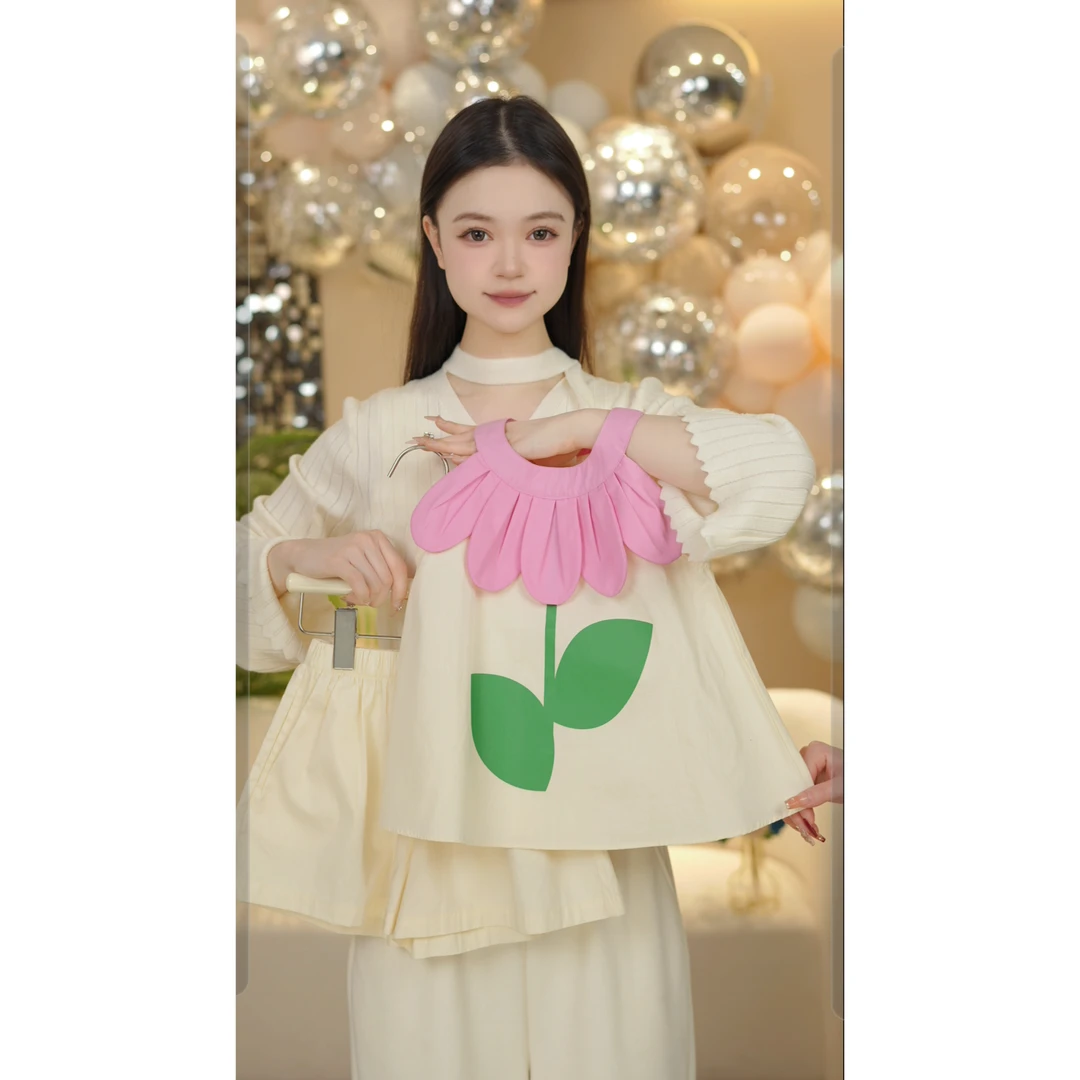 【菲菲】2025新款哪吒女童时尚休闲夏季洋气套装女孩夏款甜美两件套