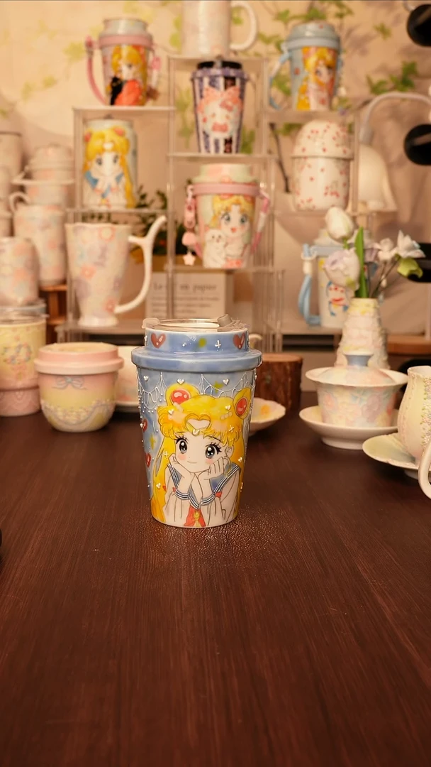 陶景德镇手绘的杯子