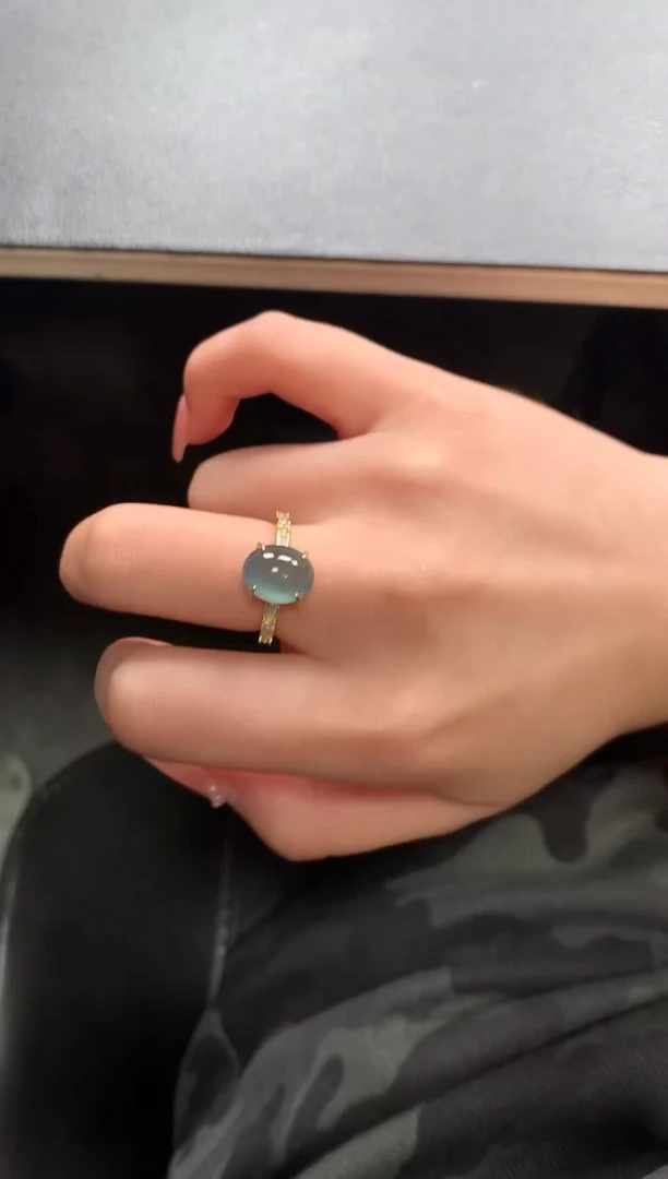 【闪购商品】翡翠戒指银S925镶嵌52141