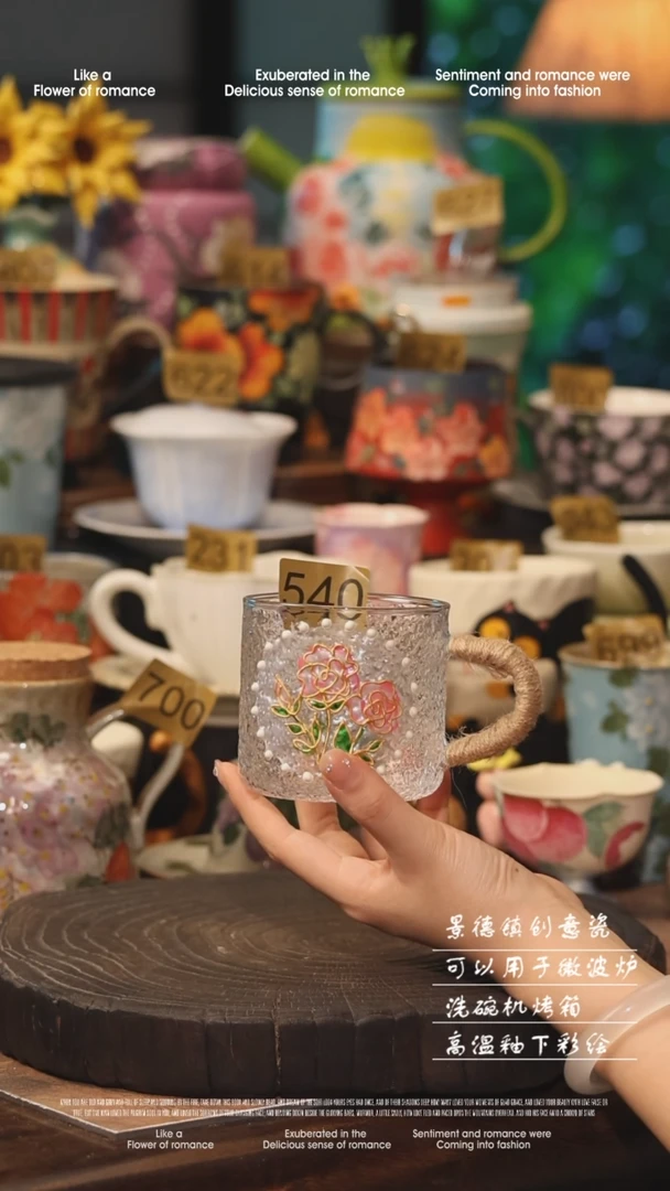 陶瓷景德镇高温釉下彩手工手绘款式