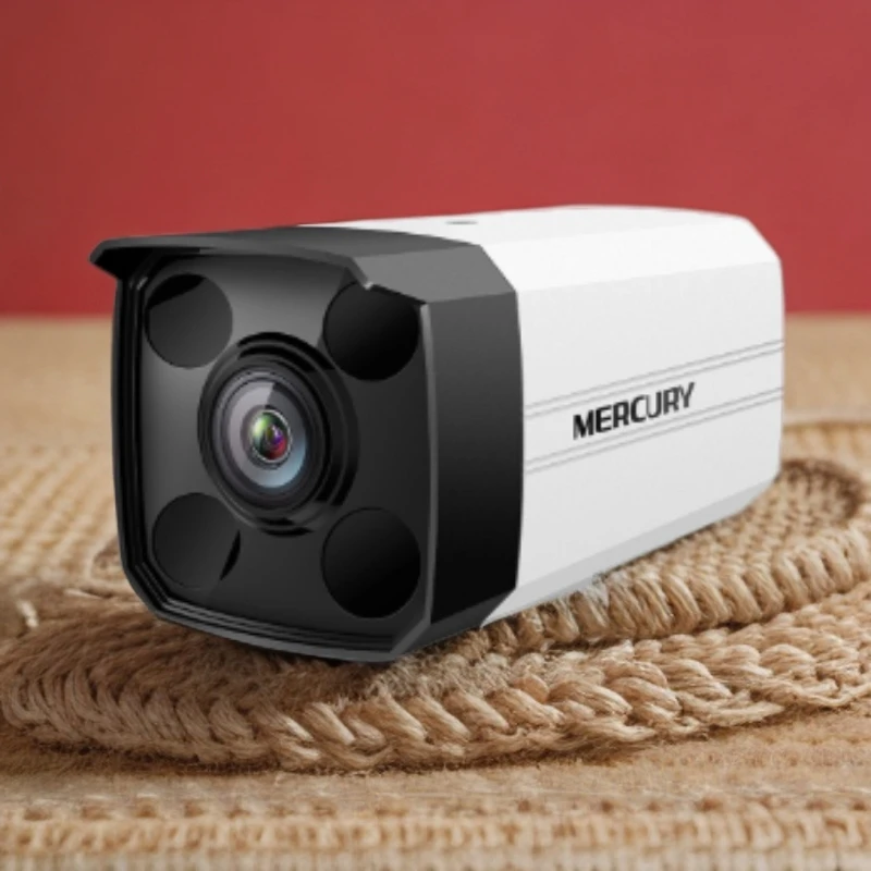 400万超清有线PoE监控摄像头防水枪机可配NVR使用