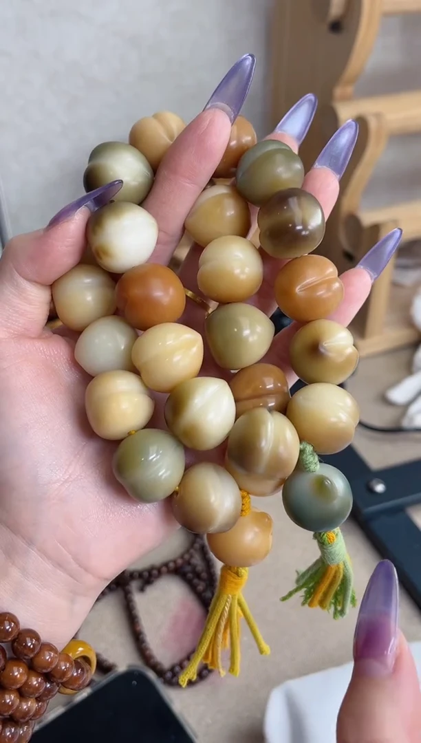 手串菩提根/象牙果f48干磨屁桃20*21手持瑕疵不补随机