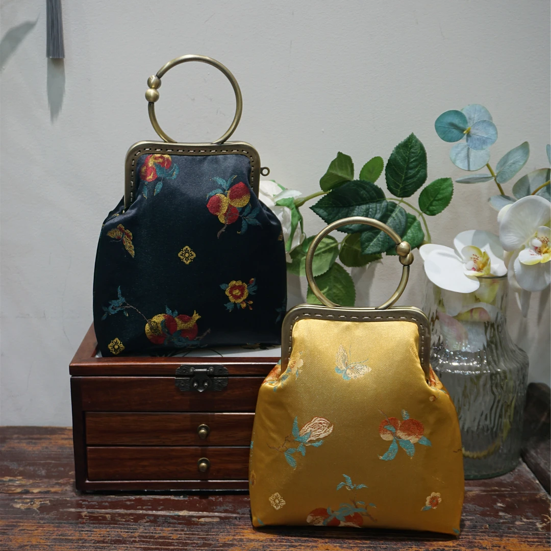 复古国风百搭圈圈手工包口金包旗袍汉服搭配