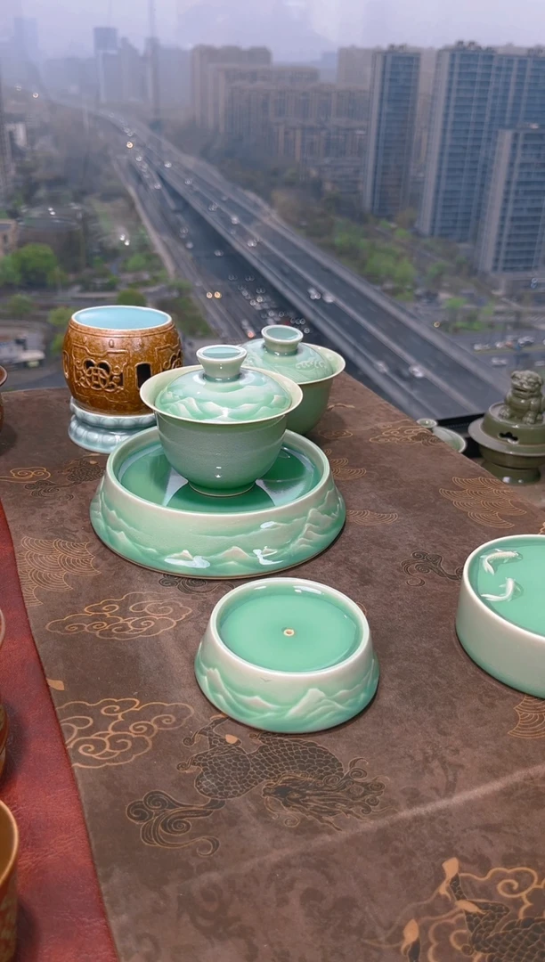 收藏·名家·天池三才+香插·全手工