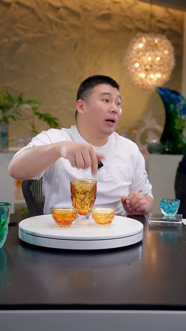 手工艺品琉璃琥珀金3只