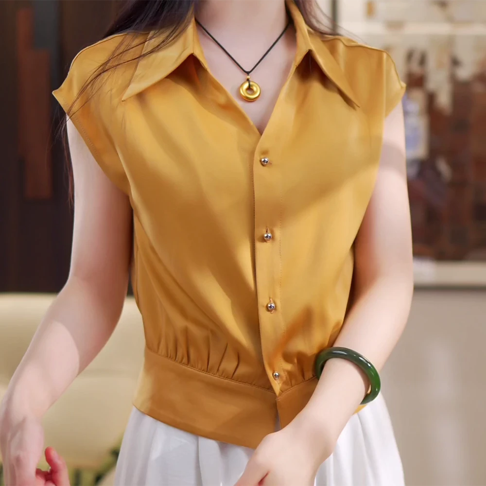 夏季新款短袖衬衫时尚气质显瘦透气高档上衣女C5500